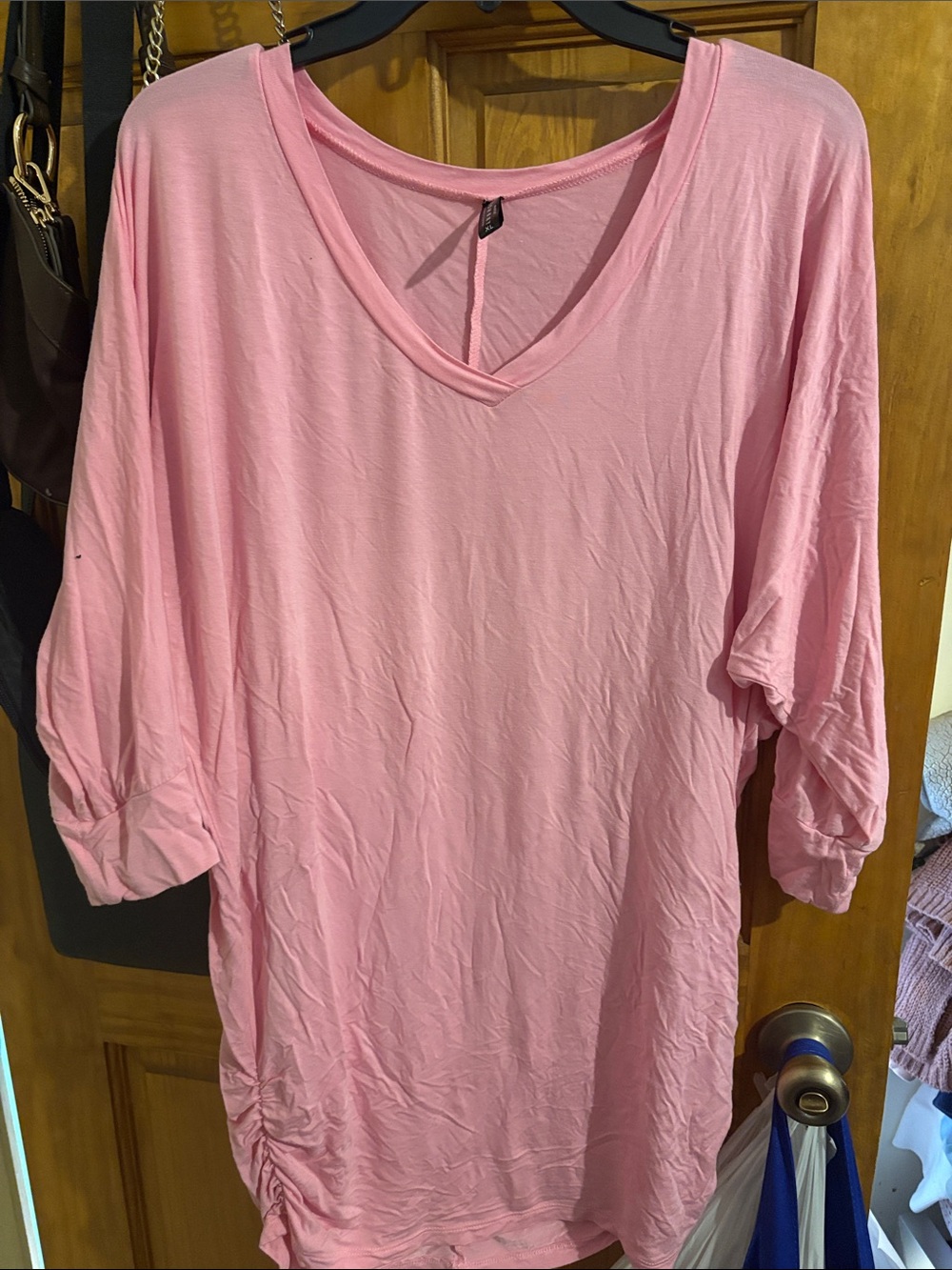 By Johnny Pink V-Neck Dolman Tunic